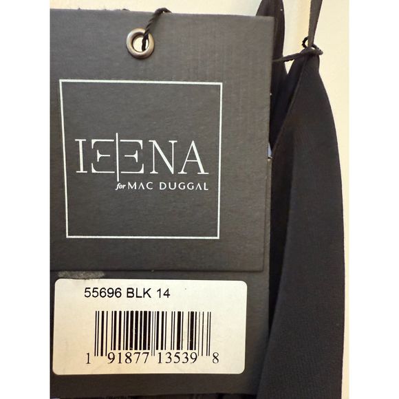 Ieena Mac Duggal 55696 One Shoulder Beaded Cuff Jersey Stretch - Size 14 - Picture 6 of 8